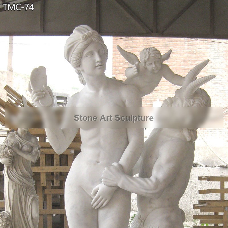 Famous Marble Aphrodite Pan and Eros Sculpture Replica TMC-74 detail image