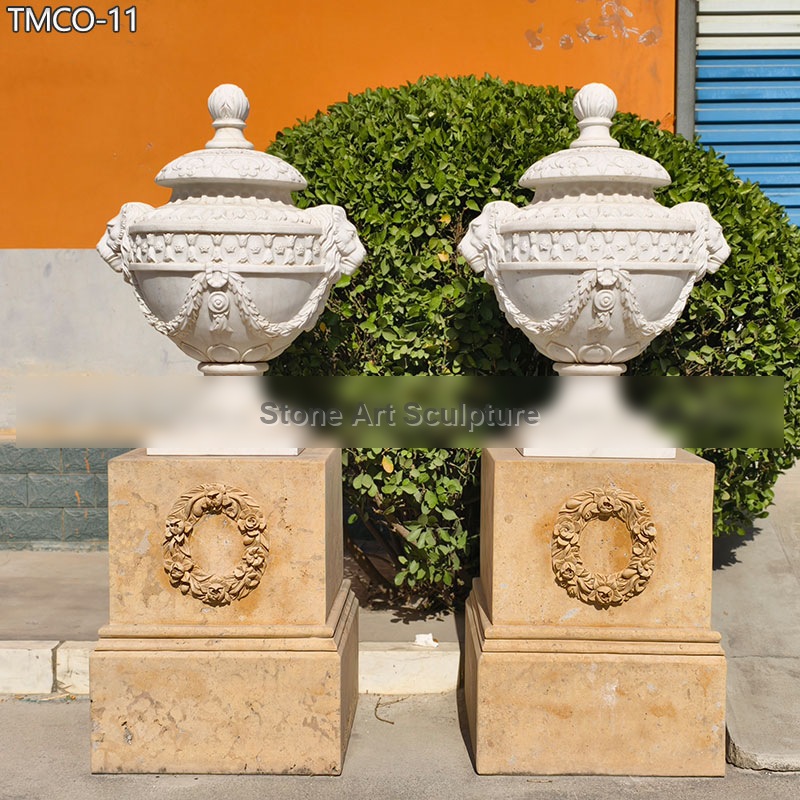 Exquisite White Marble Finials for Castle detail image