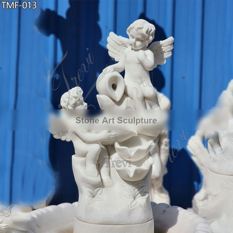 Outdoor Hand-Carved Angel Statue Fountain for Sale TMF-013 detail image