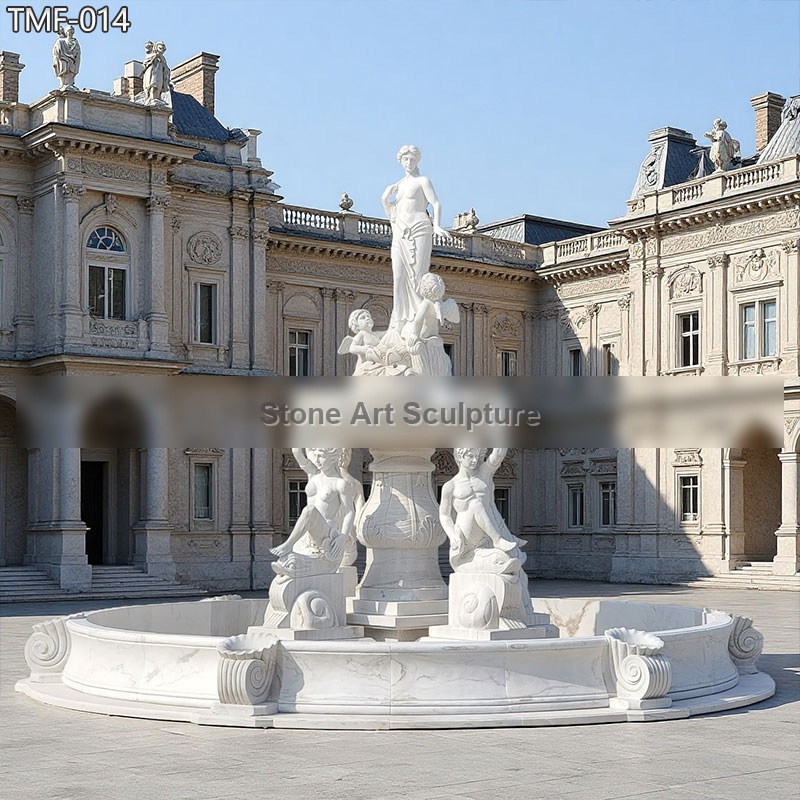Grand Marble Fountain with Greek Statues for Plaza TMF-014