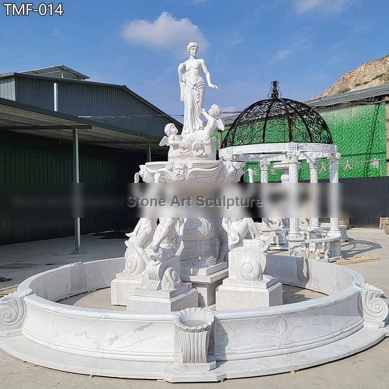 Grand Marble Fountain with Greek Statues for Plaza TMF-014 detail image