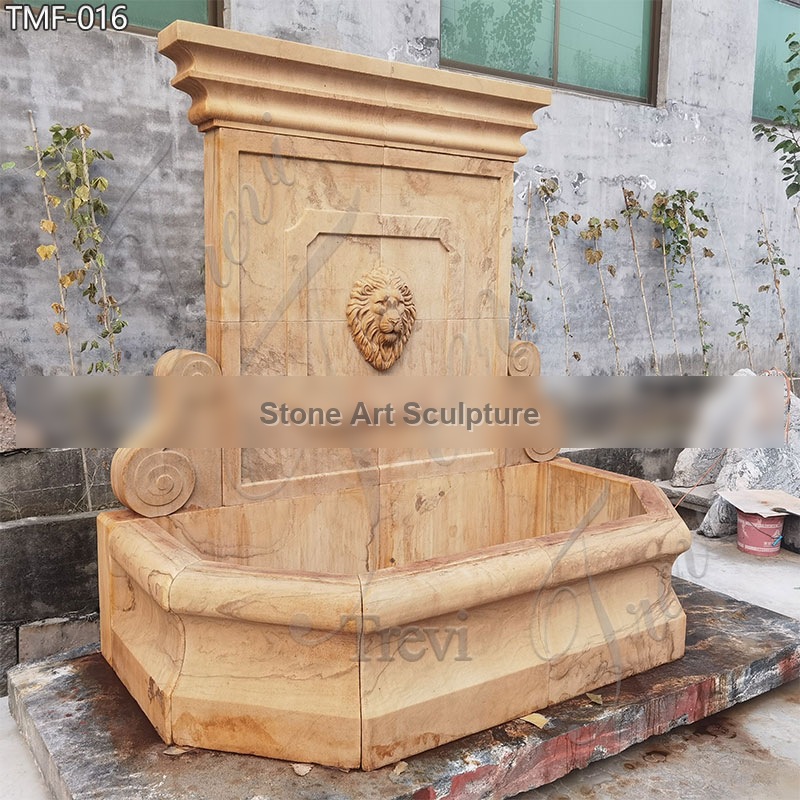 Beige Marble Antique Wall Fountain Outdoor Decor for Sale TMF-016 detail image