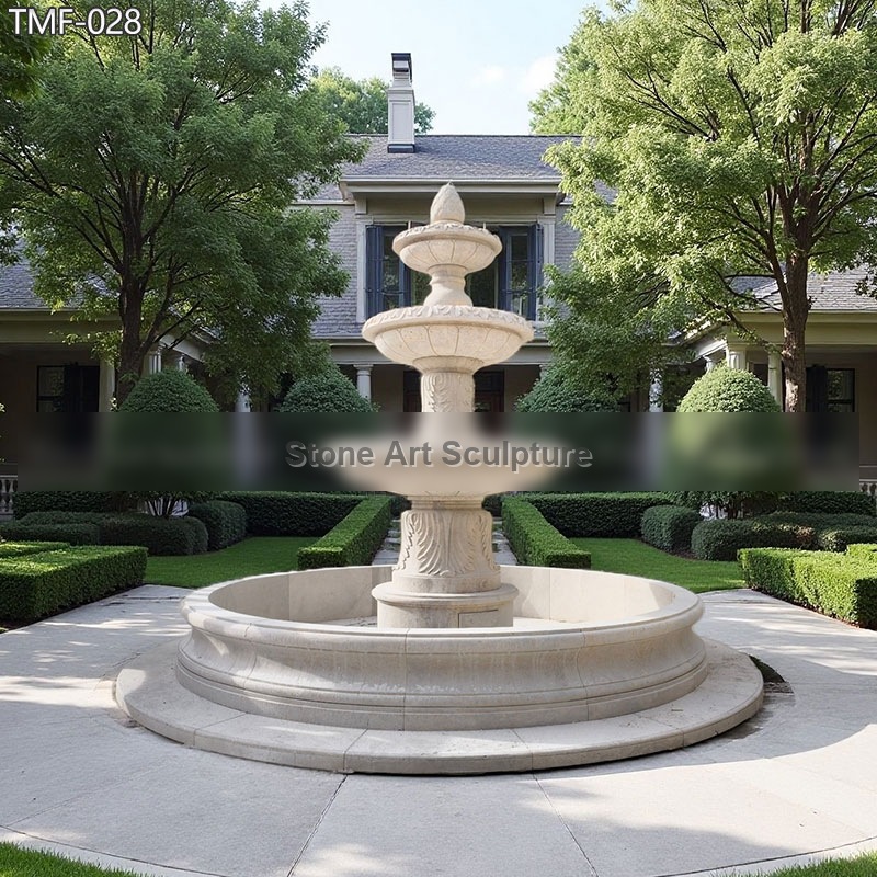 Marble Water Fountain Driveway Decoration