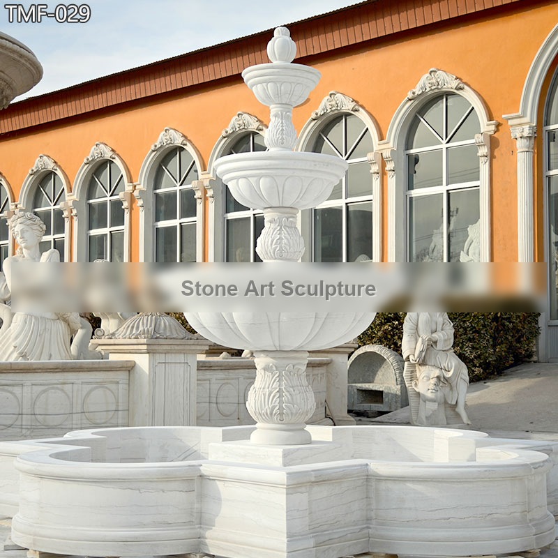 Carved Marble Wedding Water Fountain Decoration detail image