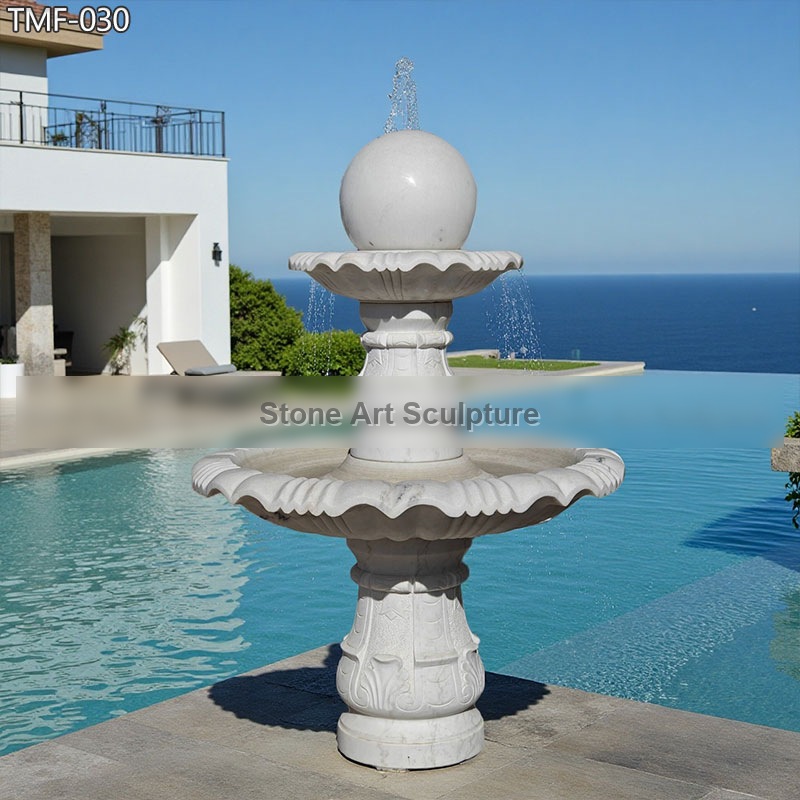 2-Tiered Water Fountain with Spinning Ball detail image
