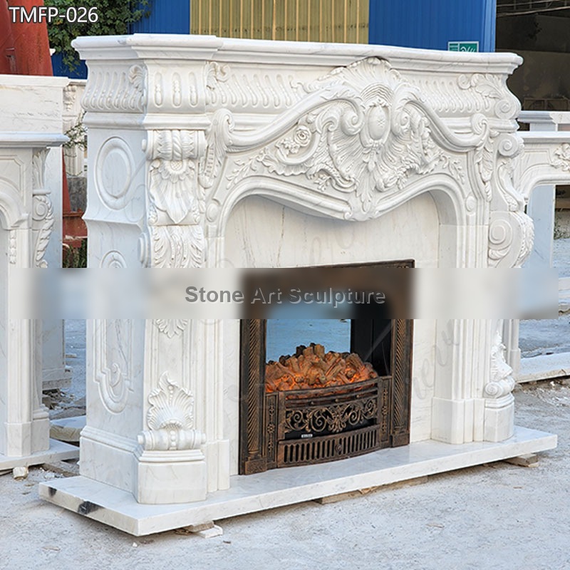 Newly Designed Marble Fireplace Mantel Home Decor for Sale TMFP-026 detail image