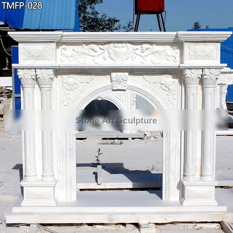 Vintage Custom Marble Fireplace Surround Factory Supply detail image