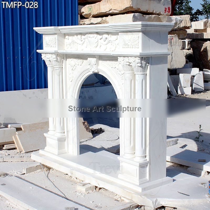 Vintage Custom Marble Fireplace Surround Factory Supply detail image