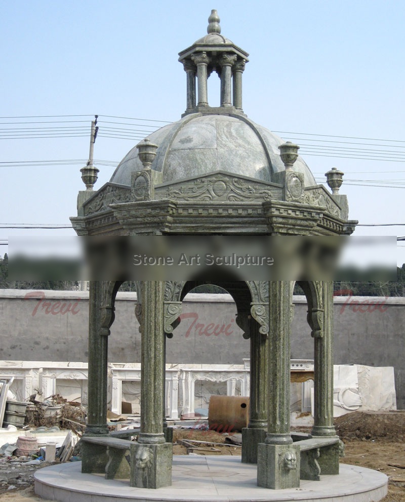 Antique Italian Marble Decorative Gazebo for Outdoor Ornaments TMG-25 detail image