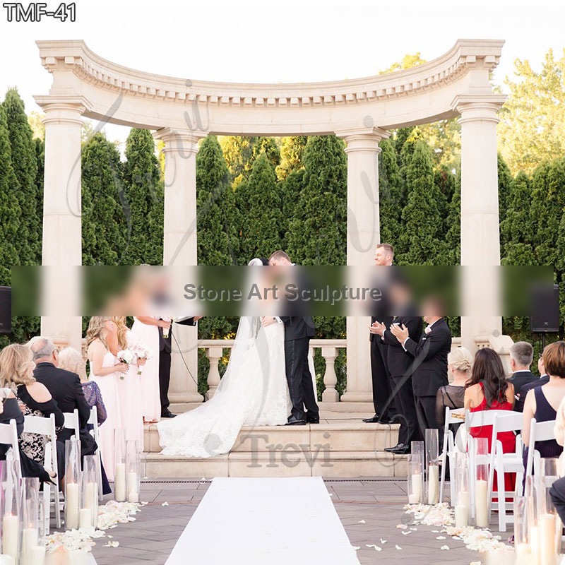 Large Outdoor Wedding Stage Marble Gazebo for Sale TMG-41 detail image