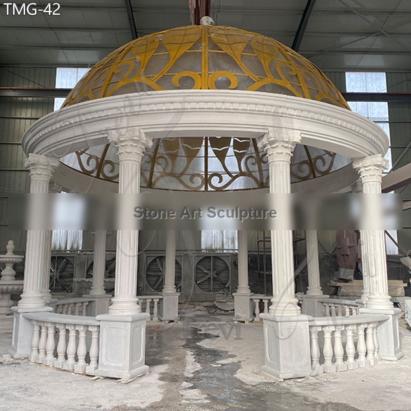 Marble Golden Top Gazebo for Outdoor TMG-42 detail image