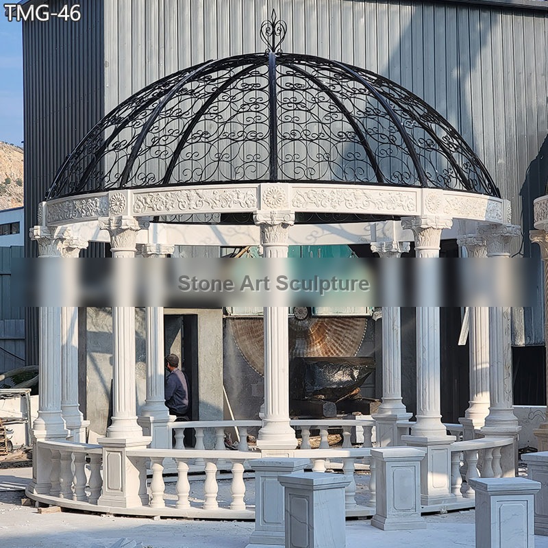 Custom Metal Top Gazebo on Sale Marble Factory Supply detail image