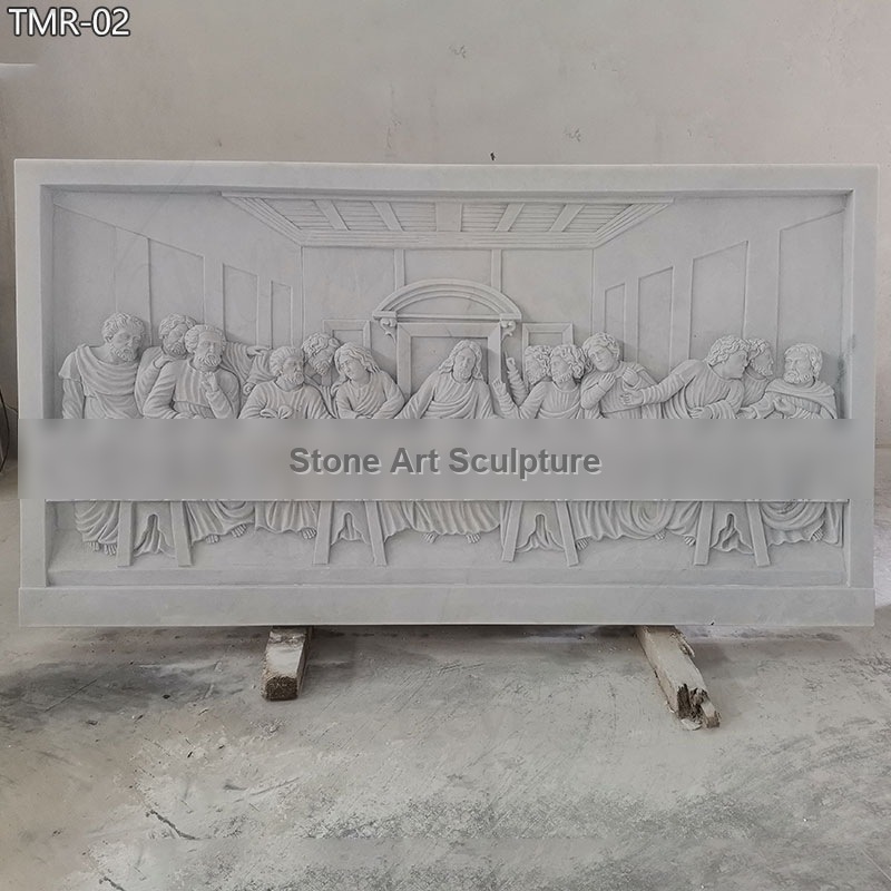 Marble Last Supper Relief for Wall Decor detail image