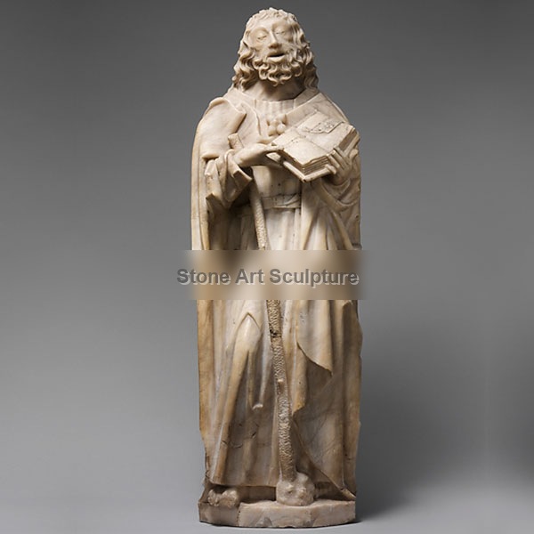 White Marble Saint James Garden Statues for Catholic Church TCH-117 detail image