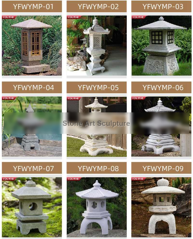High Quality Custom Outdoor Japanese Stone Lamp for Sale ZSSD-015 detail image