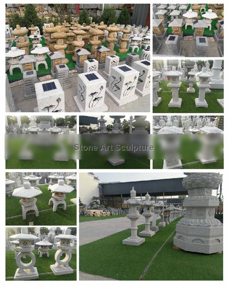 Custom Made Outdoor Stone Lantern for Garden Decor Supplier ZSSD-021 detail image