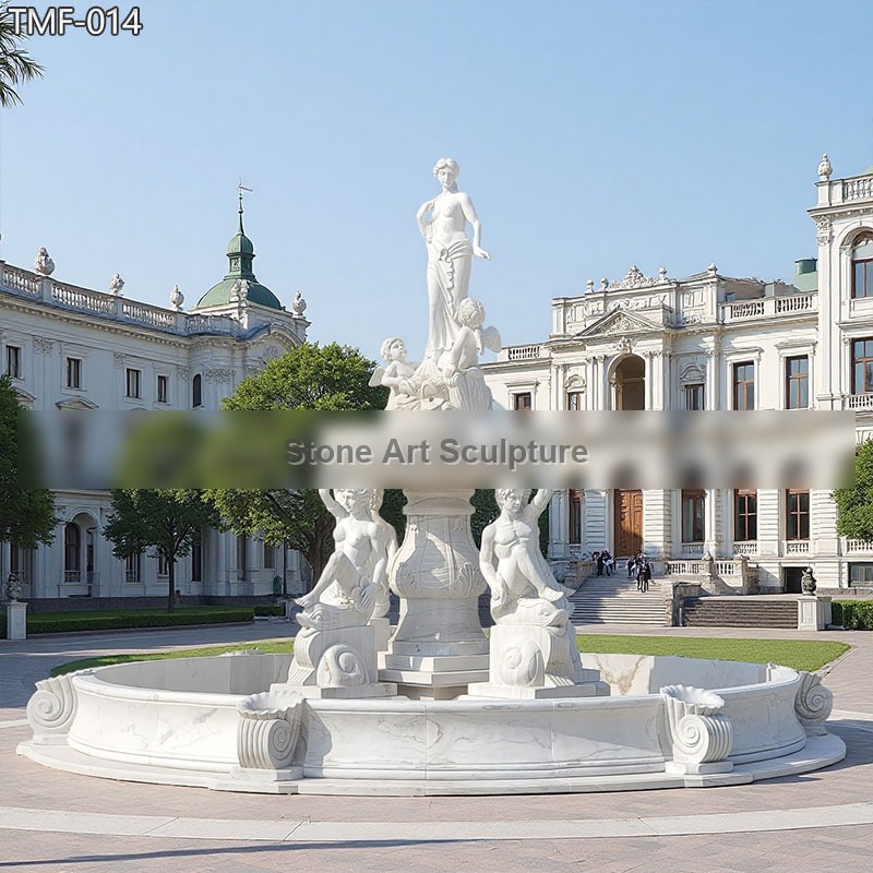 Grand Marble Fountain with Greek Statues for Plaza TMF-014 detail image