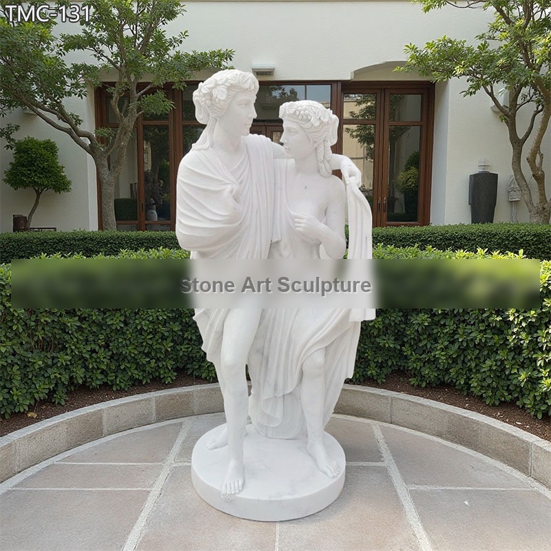 Bacchus and Ariadne Sculpture Marble Replica