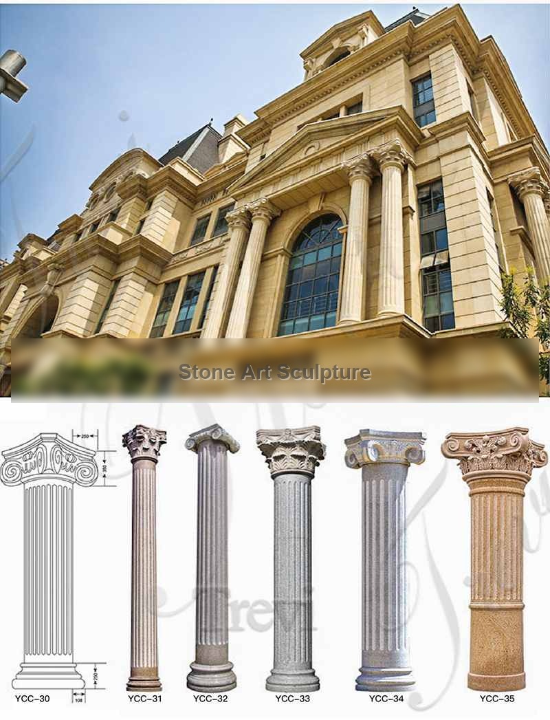 Marble Square Architecture Pillars for Sale Driveway Art Decorative MOKK-699 detail image