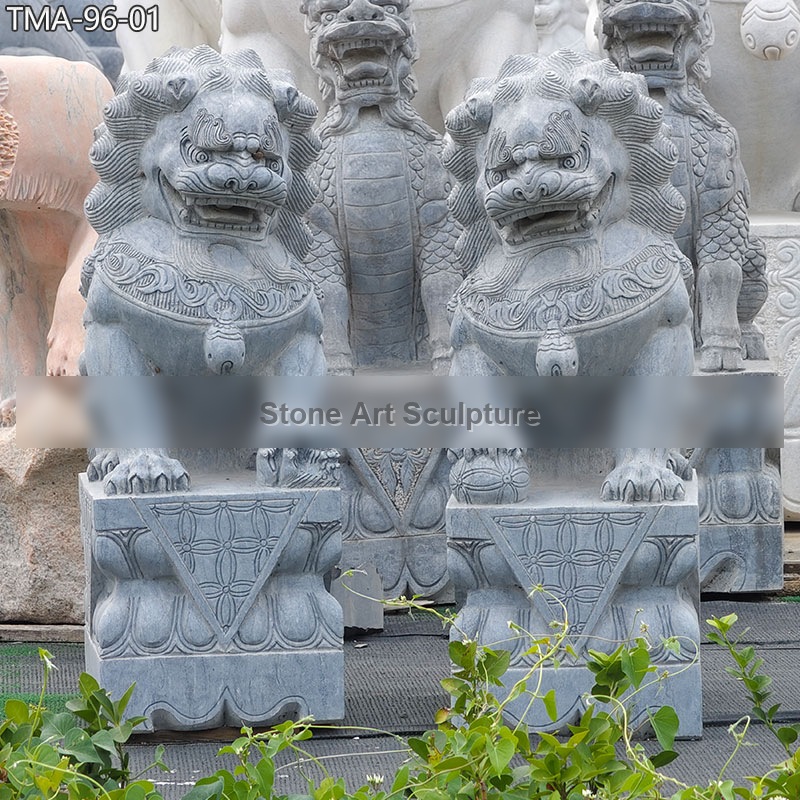 Chinese Guardian Lion Foo Dog Garden Ornaments for Sale TMA-96 detail image