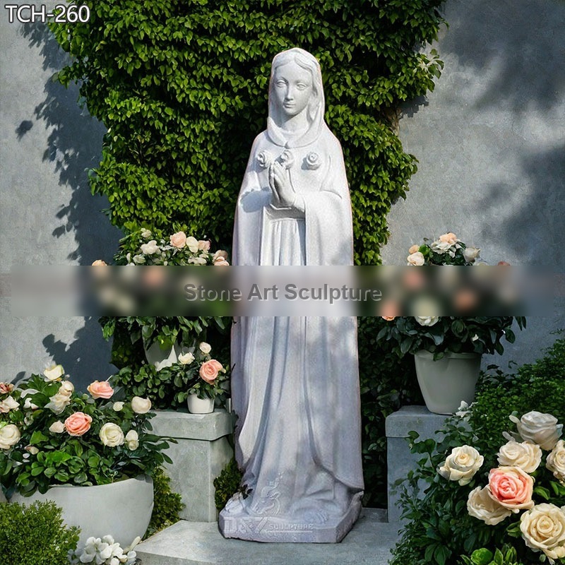 Marble Garden Maria Rosa Mystica Statue for Sale detail image