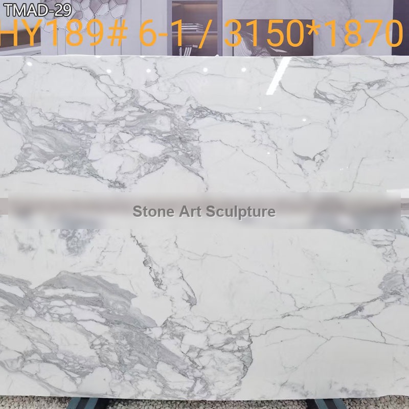 White Natural Polished Calacatta Calcutta Carrara Marble Slabs 2 cm detail image
