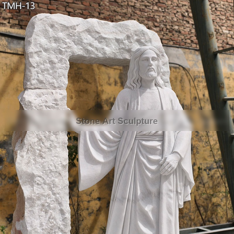 Marble Jesus Monument Statue for Cemetery TMH-13 detail image