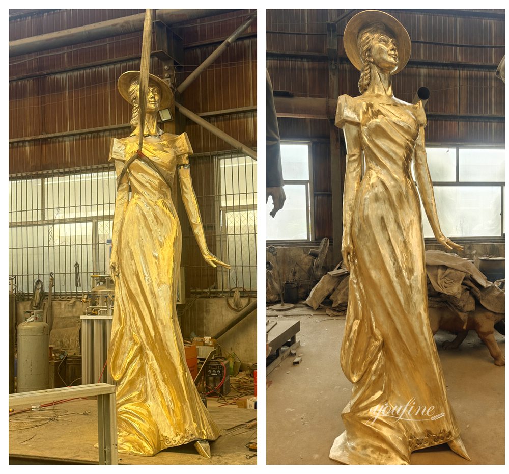 The Dior Goddess Sculpture After Polishing and Welding