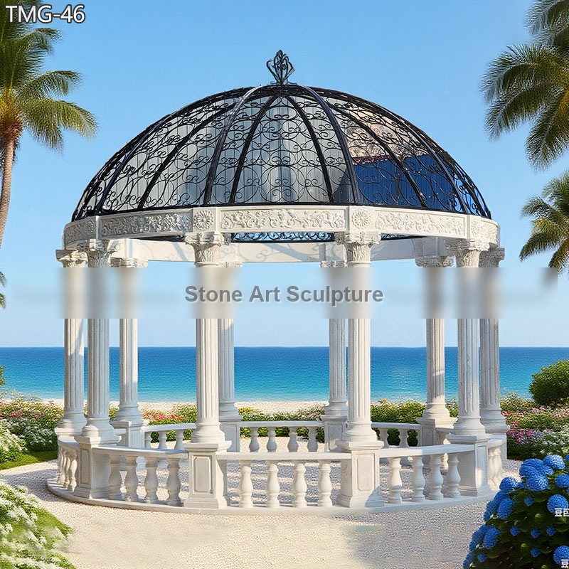 Custom Metal Top Gazebo on Sale Marble Factory Supply