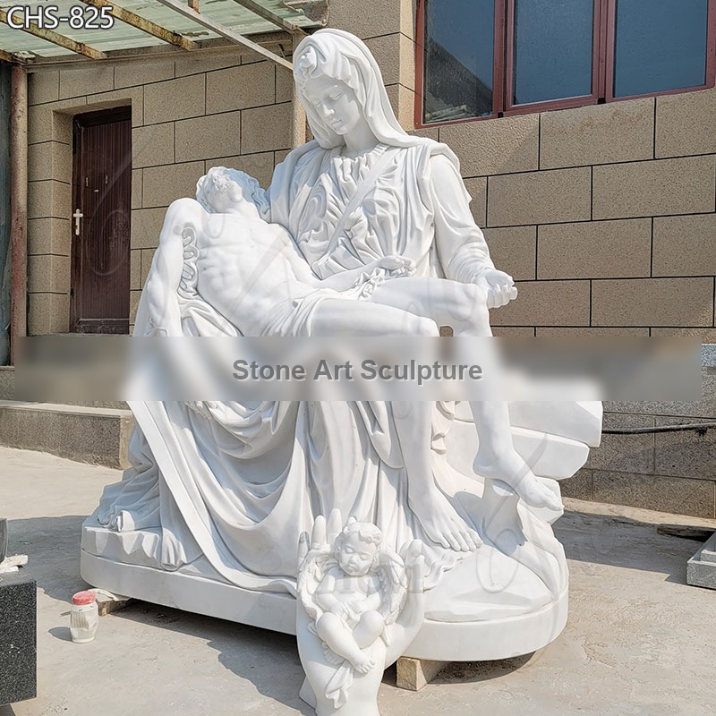 Life Size Marble Pieta Statue Church Decoration for Sale CHS-825 detail image