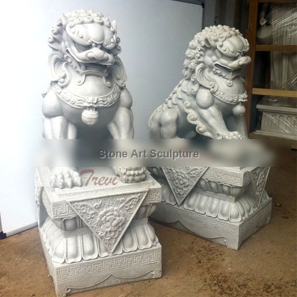 Outdoor Decor Guaridan Fu Dogs Pair in Front of Porch Sale TMA-99