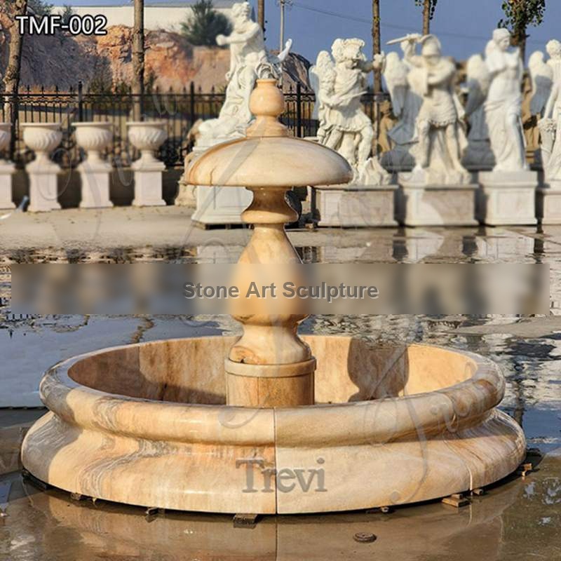 Exquisite Beige Marble Simple Garden Fountain Manufacturer TMF-002