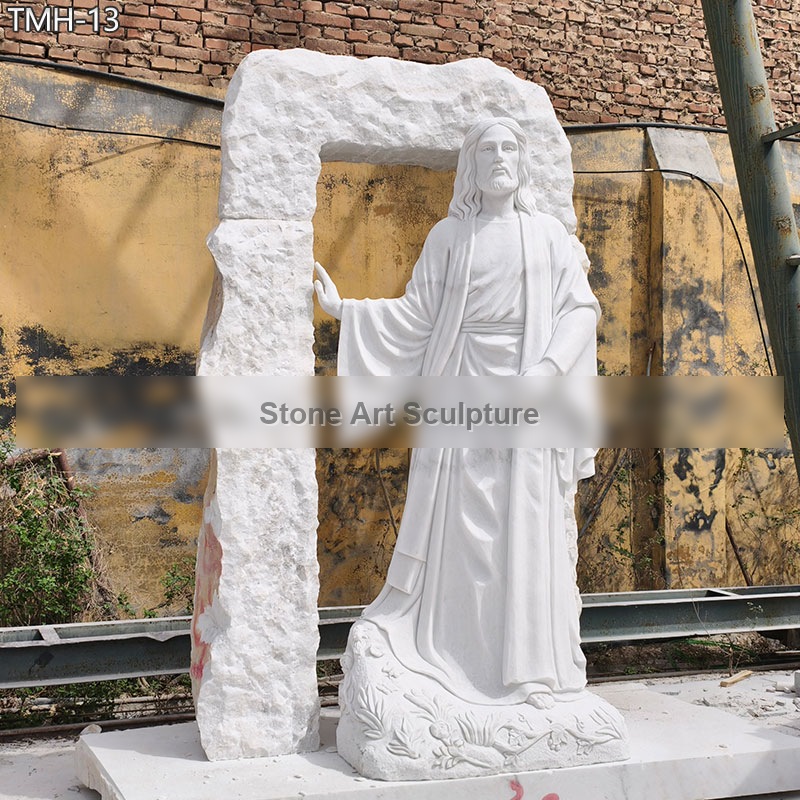 Marble Jesus Monument Statue for Cemetery TMH-13 detail image