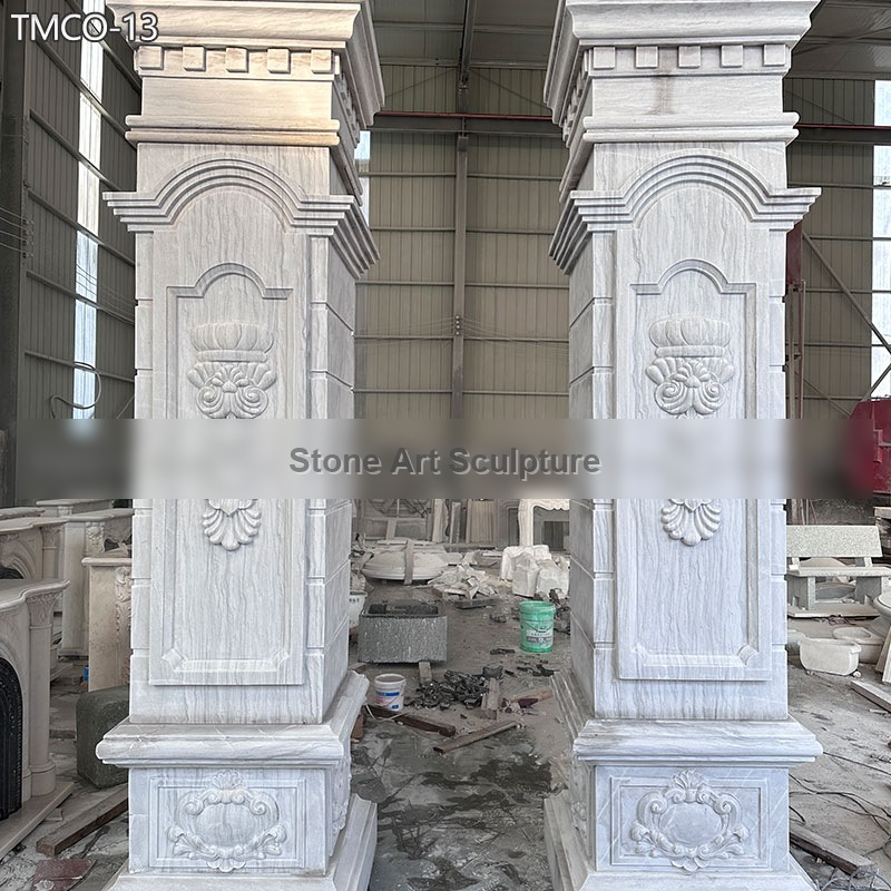Luxurious Marble Gate Post Columns TMCO-13 detail image
