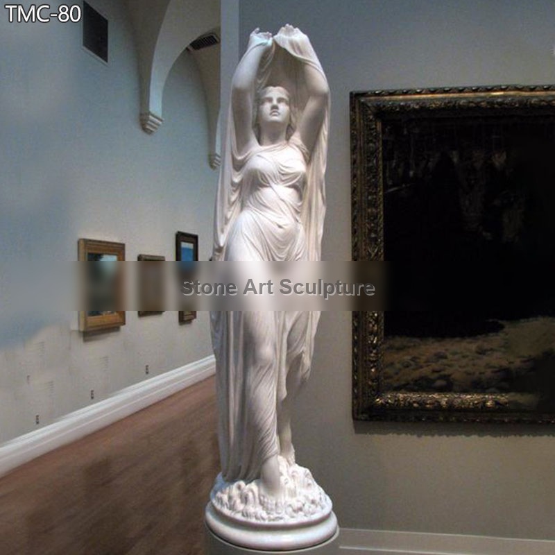 Marble Veiled Lady Statue Undine Rising from the Waters Replica for Sale detail image
