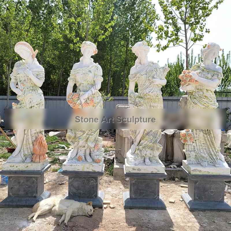 Outdoor Modern Marble Greek Garden Four Seasons Statues for Sale MOKK-984 detail image