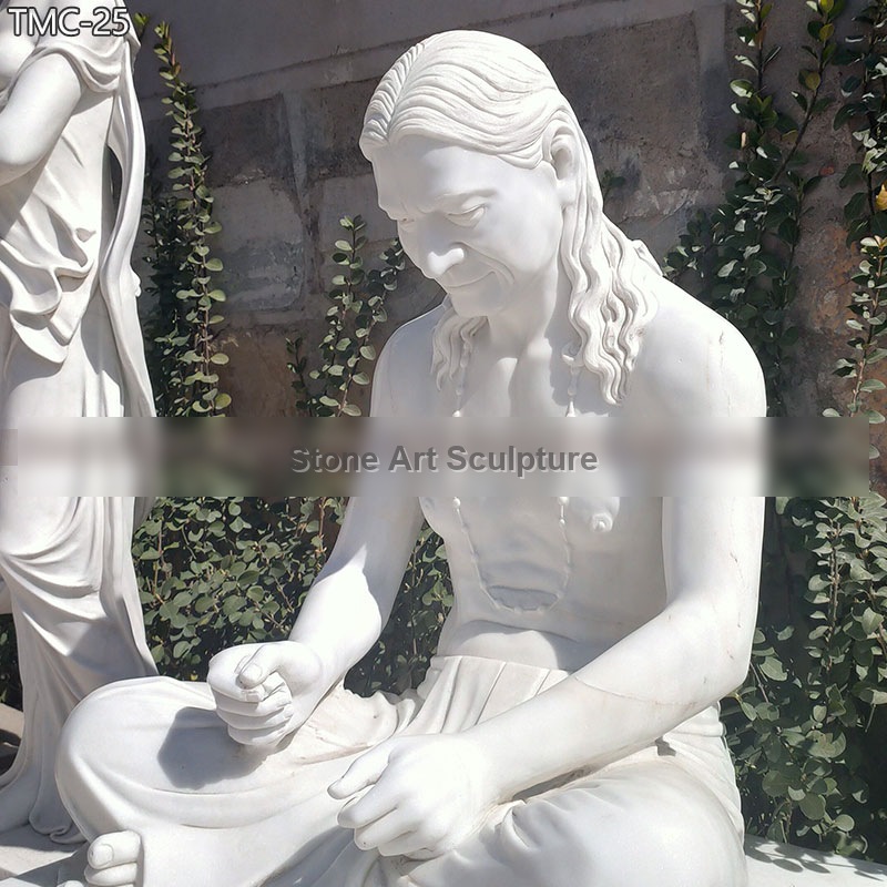 Life Size Marble Kripalu Maharaj Statue for Sale detail image