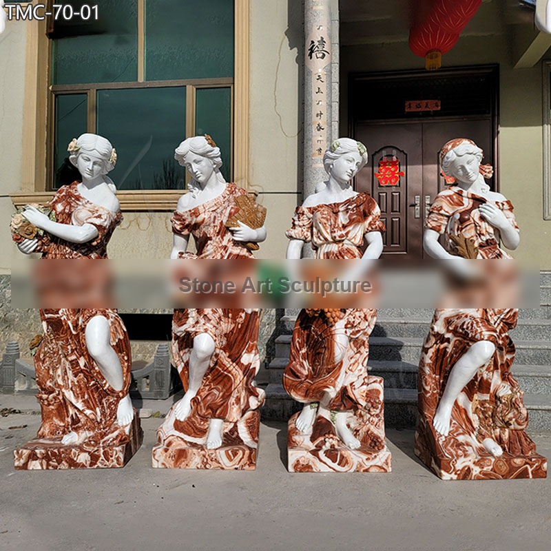 Life-Size Greek Marble Four Season Statue for Garden Decor TMC-70 detail image