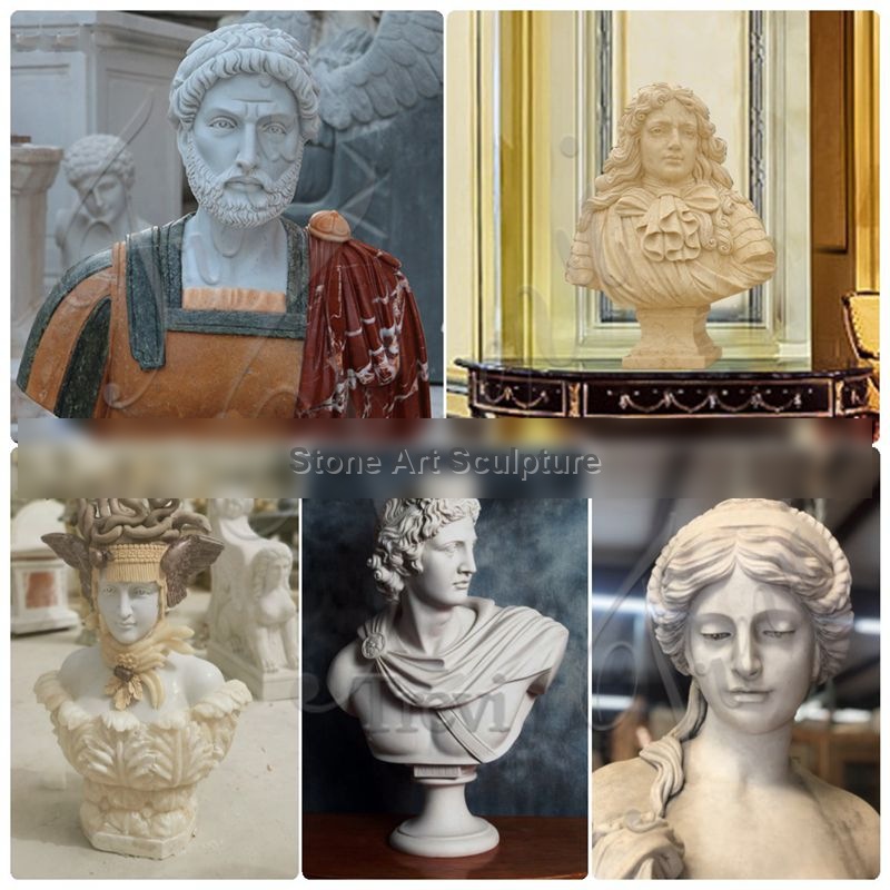 Hand Carving Apollo Marble Bust Desk Decor Factory Supplier MOK1-040 detail image