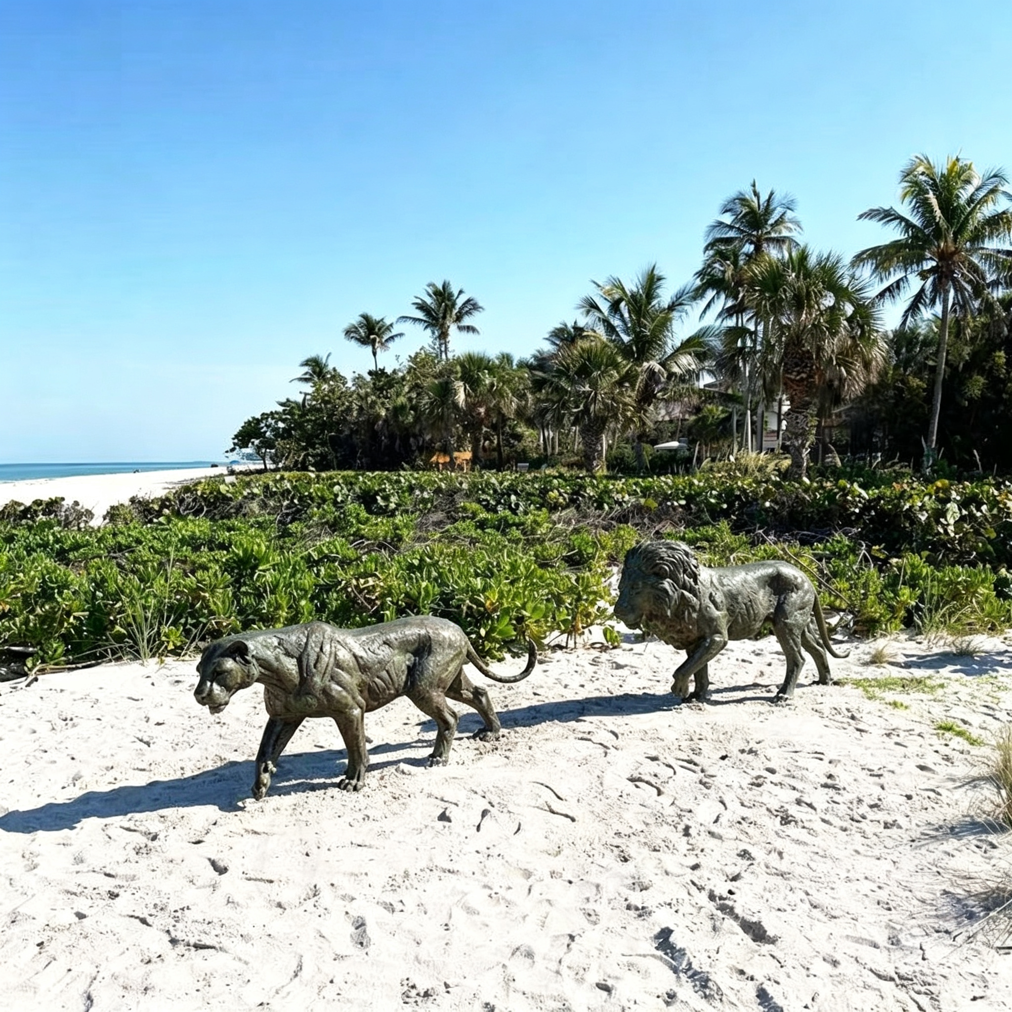 Lion Family Statue — Factory Completion Showcase