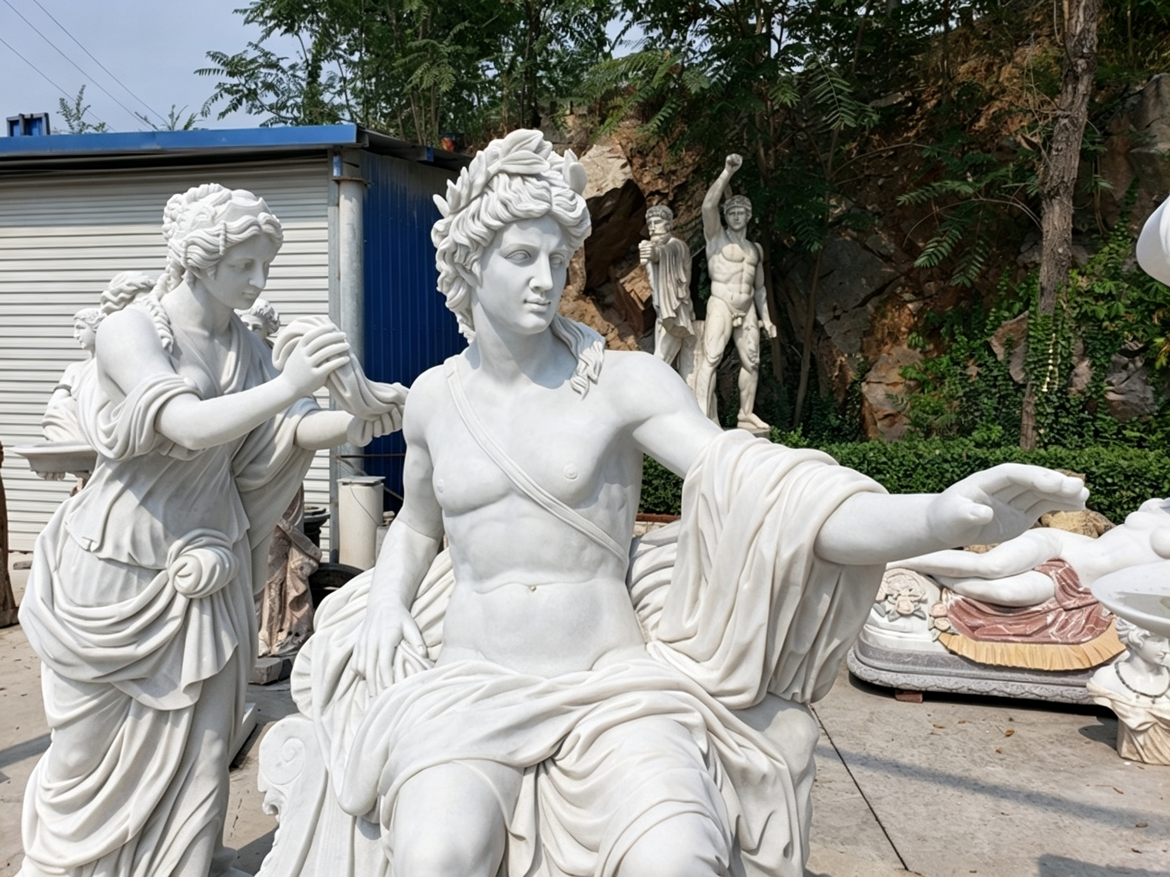 Marble Apollo Bathing Sculpture for Sale 1