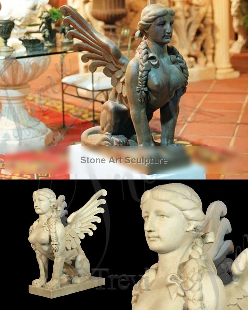 Handmade Famous Sphinx Marble Statue with Competitive Price MOKK-540 detail image