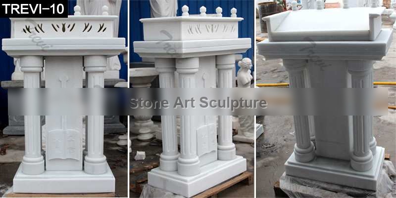 Hand Carved Marble Pulpit for Church from Factory Supply CHS-358 detail image