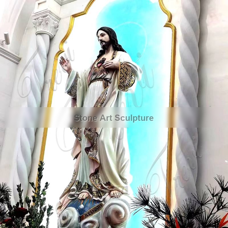 Marble Church Sacred Heart Garden Jesus Statue Factory Supplier CHS-877 detail image