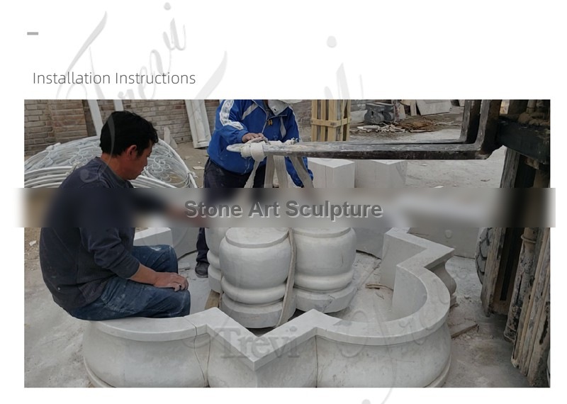 Exquisite Beige Marble Simple Garden Fountain Manufacturer TMF-002 detail image