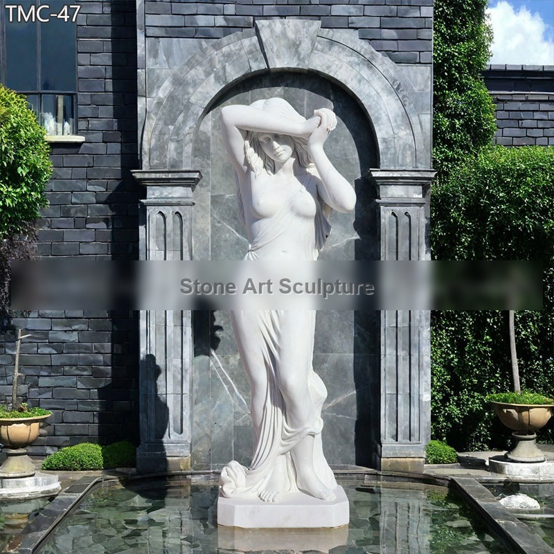 6 Feet White Marble Nude Lady Statue for Sale TMC-47