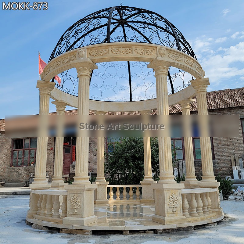 Outdoor Decoration Classic Marble Gazebo for Sale MOKK-873 detail image