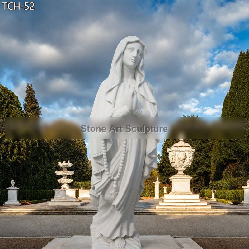 Catholic Saint Our Lady of Lourdes Blessed Virgin Mary Marble Statues TCH-52