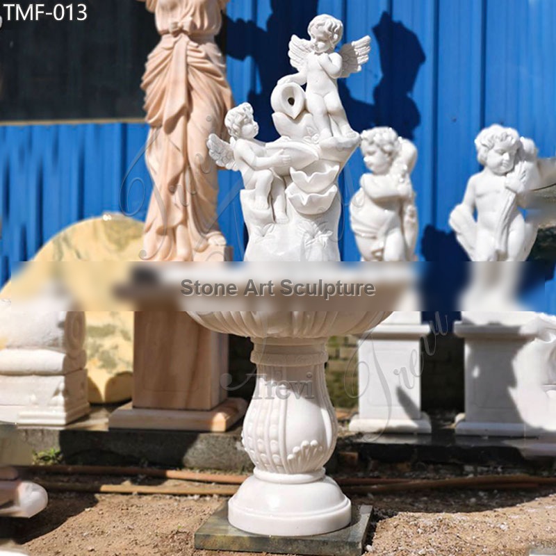 Outdoor Hand-Carved Angel Statue Fountain for Sale TMF-013