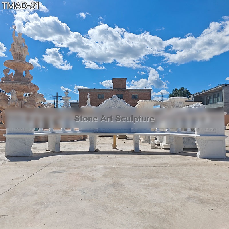 Grand Long Marble Bench for Sale